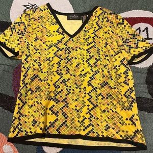 funky colorful short sleeve top